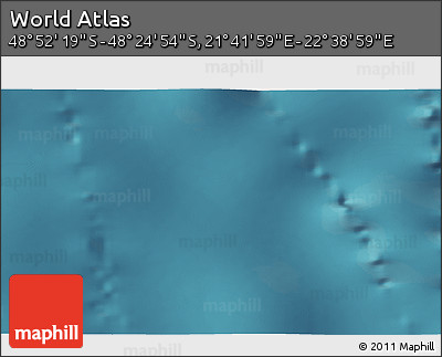 Satellite 3D Map of the Area around 48° 38' 36" S, 22° 10' 29" E