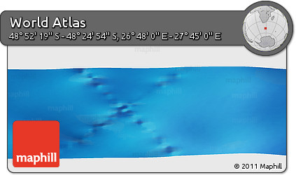 Physical Panoramic Map of the Area around 48° 38' 36" S, 27° 16' 29" E