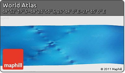 Physical Panoramic Map of the Area around 48° 38' 36" S, 27° 16' 29" E