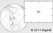 Blank Location Map of the area around 48° 38' 36" S, 49° 13' 30" W