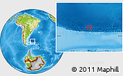 Physical Location Map of the area around 48° 38' 36" S, 49° 13' 30" W