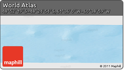 Physical Panoramic Map of the Area around 48° 38' 36" S, 61° 7' 30" W