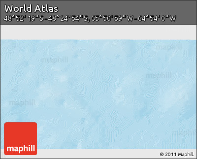 Shaded Relief 3D Map of the Area around 48° 38' 36" S, 65° 22' 30" W