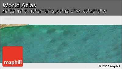 Satellite Panoramic Map of the Area around 48° 38' 36" S, 66° 13' 29" W