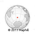 Outline Map of the Area around 48° 38' 36" S, 71° 28' 29" E, rectangular outline
