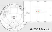 Blank Location Map of the area around 48° 38' 36" S, 74° 1' 30" E