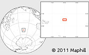 Blank Location Map of the area around 48° 38' 36" S, 74° 52' 30" E