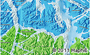 Political Map of the area around 48° 38' 36" S, 74° 43' 29" W