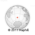 Outline Map of the Area around 48° 38' 36" S, 75° 43' 29" E, rectangular outline