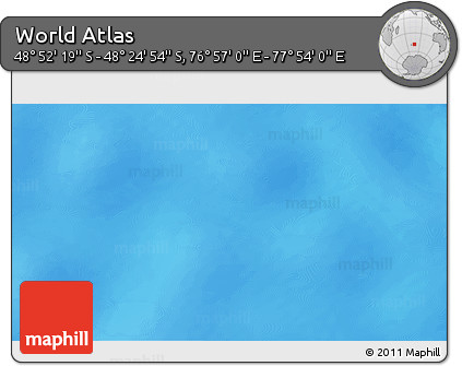 Physical 3D Map of the Area around 48° 38' 36" S, 77° 25' 30" E