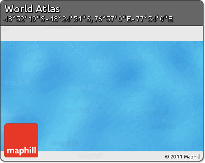 Physical 3D Map of the Area around 48° 38' 36" S, 77° 25' 30" E
