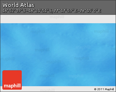 Physical 3D Map of the Area around 48° 38' 36" S, 78° 16' 30" E