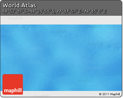 Physical 3D Map of the Area around 48° 38' 36" S, 78° 16' 30" E