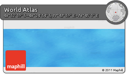 Physical Panoramic Map of the Area around 48° 38' 36" S, 78° 16' 30" E