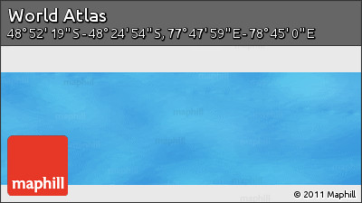 Physical Panoramic Map of the Area around 48° 38' 36" S, 78° 16' 30" E