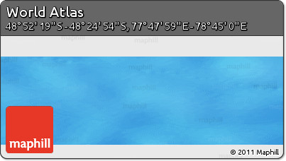 Physical Panoramic Map of the Area around 48° 38' 36" S, 78° 16' 30" E