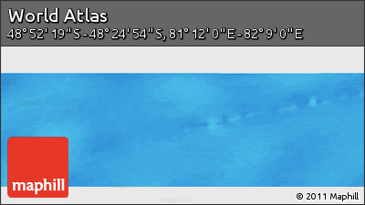 Political Panoramic Map of the Area around 48° 38' 36" S, 81° 40' 30" E