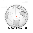 Outline Map of the Area around 48° 38' 36" S, 95° 16' 30" E, rectangular outline