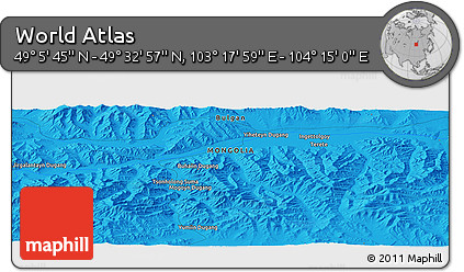 Political Panoramic Map of the Area around 49° 19' 21" N, 103° 46' 30" E