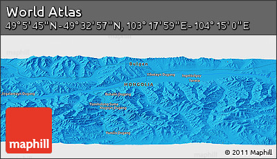 Political Panoramic Map of the Area around 49° 19' 21" N, 103° 46' 30" E