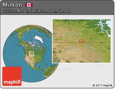 Satellite Location Map of Minton