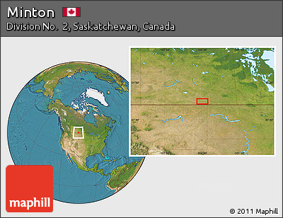 Satellite Location Map of Minton