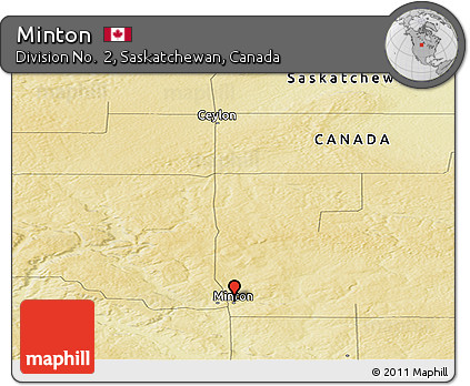 Physical Panoramic Map of Minton
