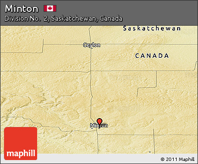 Physical Panoramic Map of Minton
