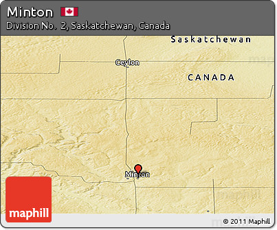 Physical Panoramic Map of Minton