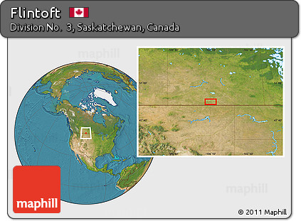 Satellite Location Map of Flintoft