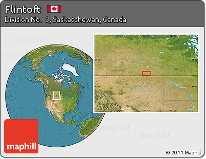Satellite Location Map of Flintoft