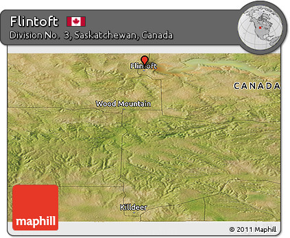 Satellite Panoramic Map of Flintoft