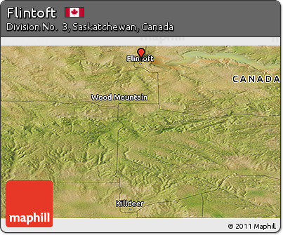 Satellite Panoramic Map of Flintoft