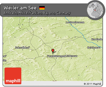 Physical 3D Map of Weiler Am See