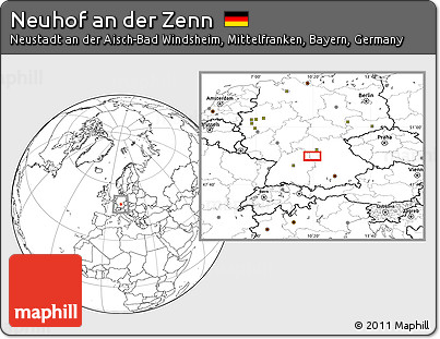 Blank Location Map of Neuhof An Der Zenn