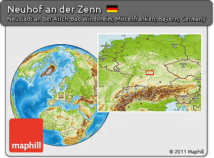 Physical Location Map of Neuhof An Der Zenn