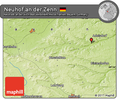 Physical Map of Neuhof An Der Zenn