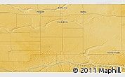 Physical 3D Map of the area around 49° 19' 21" N, 111° 16' 30" W