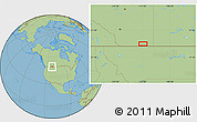 Savanna Style Location Map of the area around 49° 19' 21" N, 111° 16' 30" W