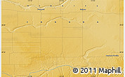 Physical Map of the area around 49° 19' 21" N, 111° 16' 30" W