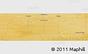 Physical Panoramic Map of the area around 49° 19' 21" N, 111° 16' 30" W