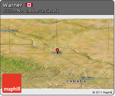 Satellite Panoramic Map of Warner