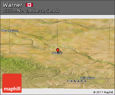 Satellite Panoramic Map of Warner