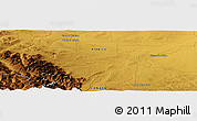 Physical Panoramic Map of the area around 49° 19' 21" N, 113° 49' 29" W