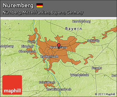 Physical 3D Map of Nuremberg
