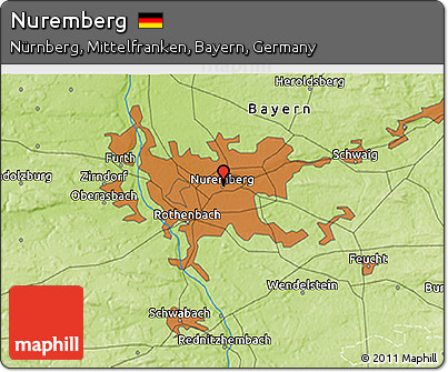 Physical 3D Map of Nuremberg