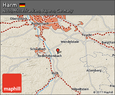 Shaded Relief 3D Map of Harm
