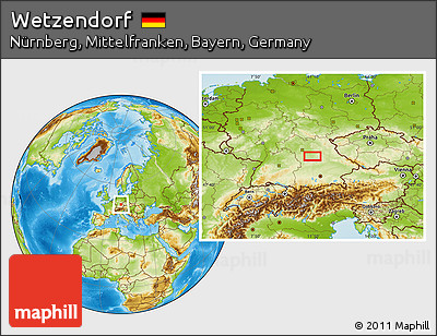 Physical Location Map of Wetzendorf