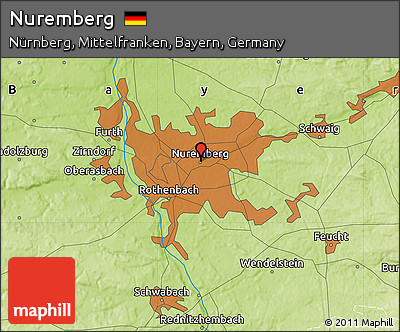 Physical Map of Nuremberg