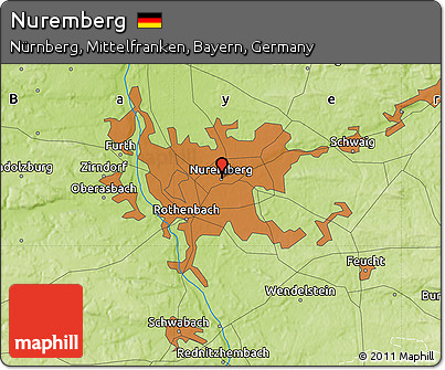 Physical Map of Nuremberg